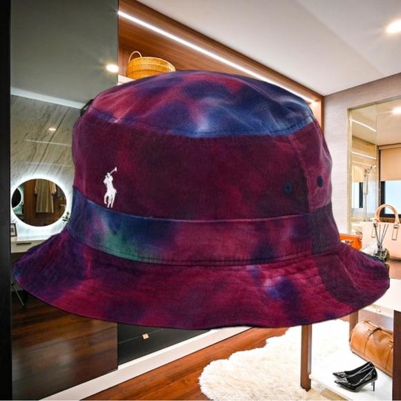 polo tie dye bucket hat